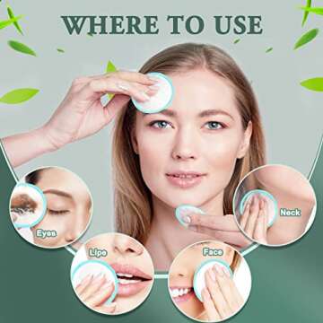 XSEINO Reusable Makeup Remover Pads(40 Pack) with Washable Natural Bamboo Fiber Material,Natural Bamboo Cotton Pad,for All Skin Types