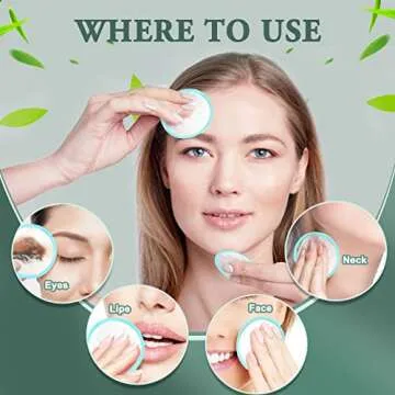 XSEINO Reusable Makeup Remover Pads(40 Pack) with Washable Natural Bamboo Fiber Material,Natural Bamboo Cotton Pad,for All Skin Types