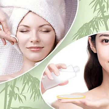 XSEINO Reusable Makeup Remover Pads(40 Pack) with Washable Natural Bamboo Fiber Material,Natural Bamboo Cotton Pad,for All Skin Types