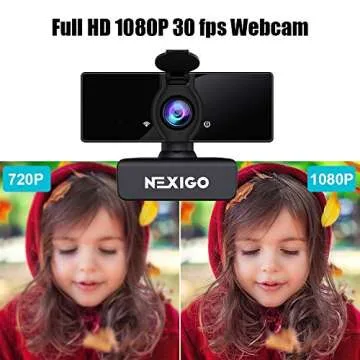 NexiGo N660 1080P Webcam with Privacy Cover and Dual Mic