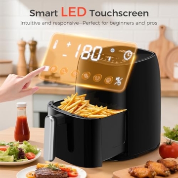 OSTBA 4.5QT Air Fryer with Touch Screen & 6 Presets