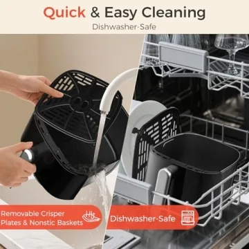 OSTBA 4.5QT Air Fryer with Touch Screen & 6 Presets