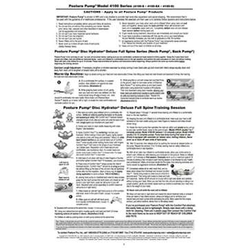 Posture Pump® Dual Deluxe Neck & Back Exercising Cervical Spine Hydrator Pump | Relieves Neck, Upper Back, & Low Back Pain Stiffness | Tech Neck Relief Posture Control (Dual Full Spine Model 4100-D)