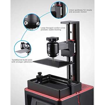 ELEGOO Resin 3D Printer Mars 2 Pro Mono MSLA 3D Printer UV Photocuring LCD Resin 3D Printer with 6.08 inch 2K Monochrome LCD, Printing Size 129x80x160mm/5.1x3.1x6.3inch
