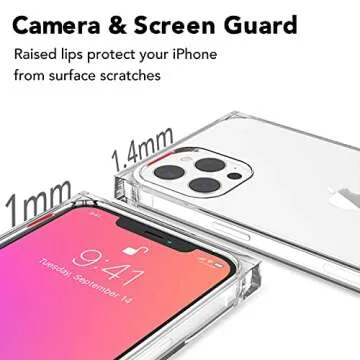 ANHONG iPhone 12 Pro Max Clear Case - Stylish Protection