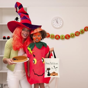 Halloween Tote Bags - 2PCS Large Canvas Grocery Bags