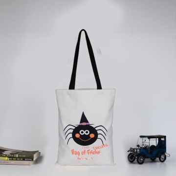 Halloween Tote Bags - 2PCS Large Canvas Grocery Bags