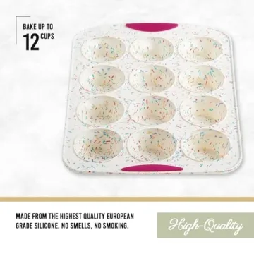 Trudeau Structured Silicone Muffin Pan for Perfect Baking