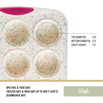 Trudeau Structured Silicone Muffin Pan for Perfect Baking