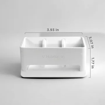 Habitamin Slanted Soap Dish Self-Draining Fast Drying Soap Saver