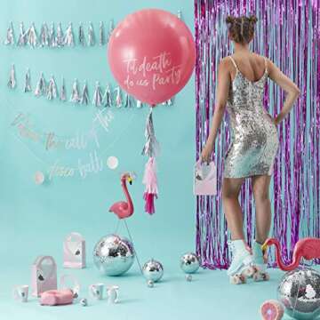 Stylish Pink Iridescent Foiled Birthday Napkins - 16 Pack