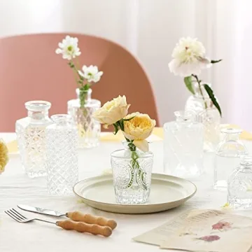 Glass Bud Vases Set of 12 for Rustic Home Wedding Decor