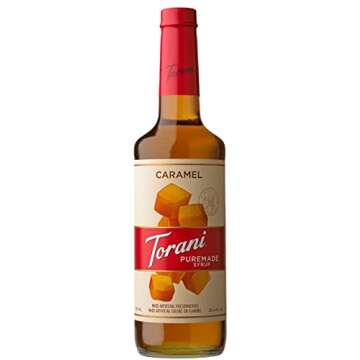 Torani Puremade Caramel Syrup - Glass Bottle, Natural Flavors, 25.4 Fl. Oz