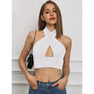 Stylish Dealmore Women's Halter Crop Top for Summer