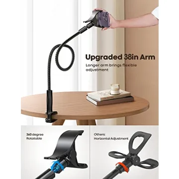 Lamicall Gooseneck Phone Holder for All Smartphones - Hands-Free Flexibility