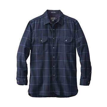 Pendleton Buckely Fitted Shirt - Virgin Wool, Long Sleeve (for Men) - Navy Window Pane - Mens Size: Medium