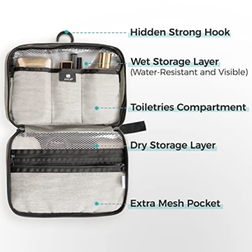 Pack All Travel Toiletry Bag - Water Resistant and Organized