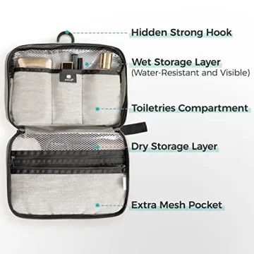 Pack All Travel Toiletry Bag - Water Resistant and Organized