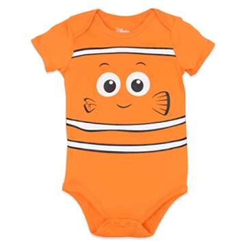 Disney Pixar Bodysuits 5 Pack for Newborns 0-3 Months
