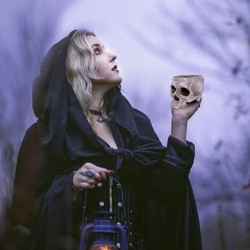 READAEER Skull Bowl Resin Planter Halloween Decor Candy Dish