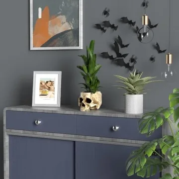 READAEER Skull Bowl Resin Planter Halloween Decor Candy Dish