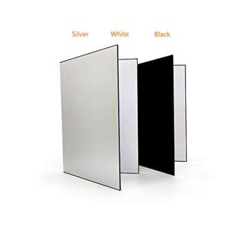 (2 PCS) Light Reflector 3 in 1 Photography Reflector Cardboard,A3 (17x12 Inch) Size Folding Light Di...