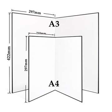 (2 PCS) Light Reflector 3 in 1 Photography Reflector Cardboard,A3 (17x12 Inch) Size Folding Light Diffuser Board for Still Life, Product and Food Photo Shooting - Black, Silver and White, 2 Pack