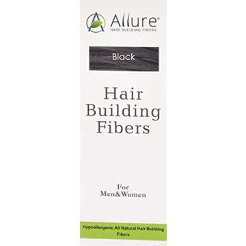 Allure Hair Building Fibers for Men and Women Travel Size, Black, 8 Gram