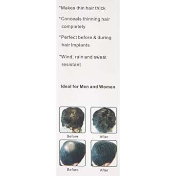 Allure Hair Building Fibers for Men and Women Travel Size, Black, 8 Gram