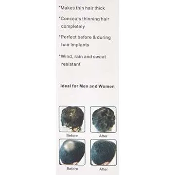 Allure Hair Building Fibers for Men and Women Travel Size, Black, 8 Gram