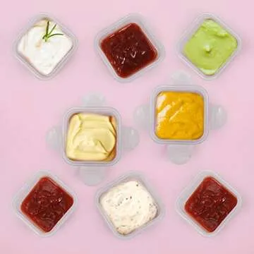 Amytalk Mini Salad Dressing Containers for Travel and Lunch