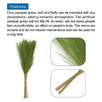 MECCANIXITY Faux Pampas Grass for Elegant Décor