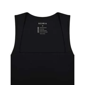 REORIA Women's Square Neck Crop Tops for Summer Style