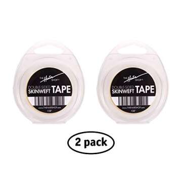 The Hair Shop Double Sided Tape for Skinweft Tape-In Remy Human Hair Extensions, Wig and Hair Pieces, 1/2" x 3 Yards (2 Pack)