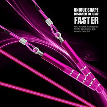Jump Rope, Wastou Speed Jumping Rope for Training Fitness Exercise, Adjustable Adults Workout Skipping Rope for Men, Women, Kids, Girls (Pink)