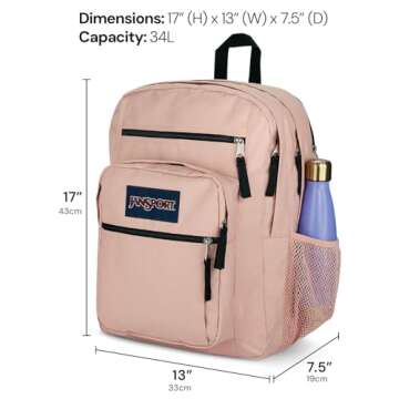 JanSport Laptop Backpack - Ergonomic Design with 15" Laptop Sleeve and Haul Handle
