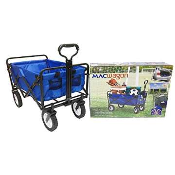 Durable Heavy Duty Folding Wagon with 150 lbs Capacity