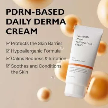 Genabelle PDRN Rejuvenating Cream - Lightweight Moisturizer with Original PDRN, CICA, Hyaluronic Acid - Nourishing, Hydrating, and Soothing Formula - 2.36 fl.oz