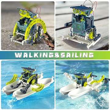 Hot Bee 12-in-1 STEM Solar Robot Kit - STEM Projects for Kids Ages 8-12, Learning Educational Scienc...