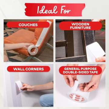 XFasten Anti-Scratch Cat Training Tape - Clear, 15 Yards