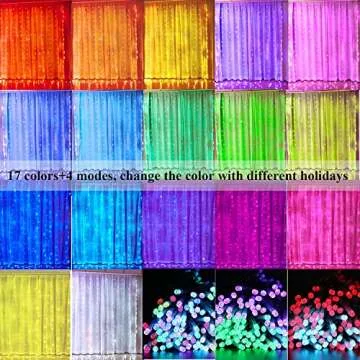 Elnsivo 300LED Curtain String Light 16Color Changing Curtain Lights Romote Control USB Plug Background Colorful Lights 9.89.8ft for Wedding Party Bedroom Wall Drop Decoration(RGB Window Lights
