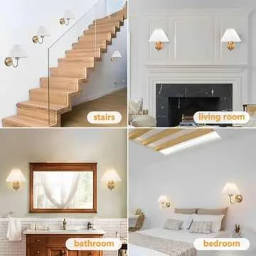 IBalody Gold Wall Sconces Eye Protection Lighting Set