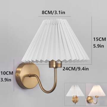 IBalody Gold Wall Sconces Eye Protection Lighting Set