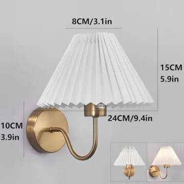 IBalody Gold Wall Sconces Eye Protection Lighting Set