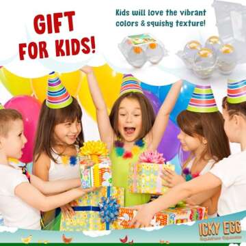 Namre' Funky Egg Splat Ball Squishy Toys | 4 Pack | Sensory Relief