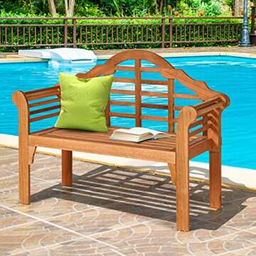 Stylish Eucalyptus Wood Folding Bench for All Outdoor Spaces