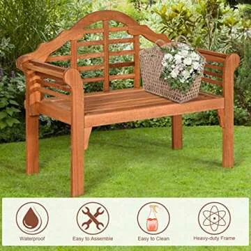 Stylish Eucalyptus Wood Folding Bench for All Outdoor Spaces