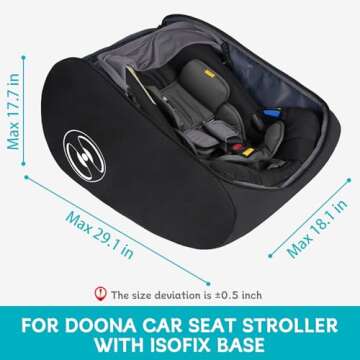 YOREPEK Padded Car Seat Travel Bag for Airplane, Compatible with Doona Car Seat Stroller, Infant Car...
