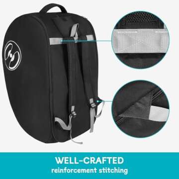 YOREPEK Padded Car Seat Travel Bag for Airplane, Compatible with Doona Car Seat Stroller, Infant Car Seat Bags with Lockable Zipper, Foldable Gate Check Stroller Bag Backpack for Baby Travel