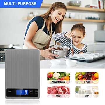 Rechargeable Digital Kitchen Scale for Accurate Cooking